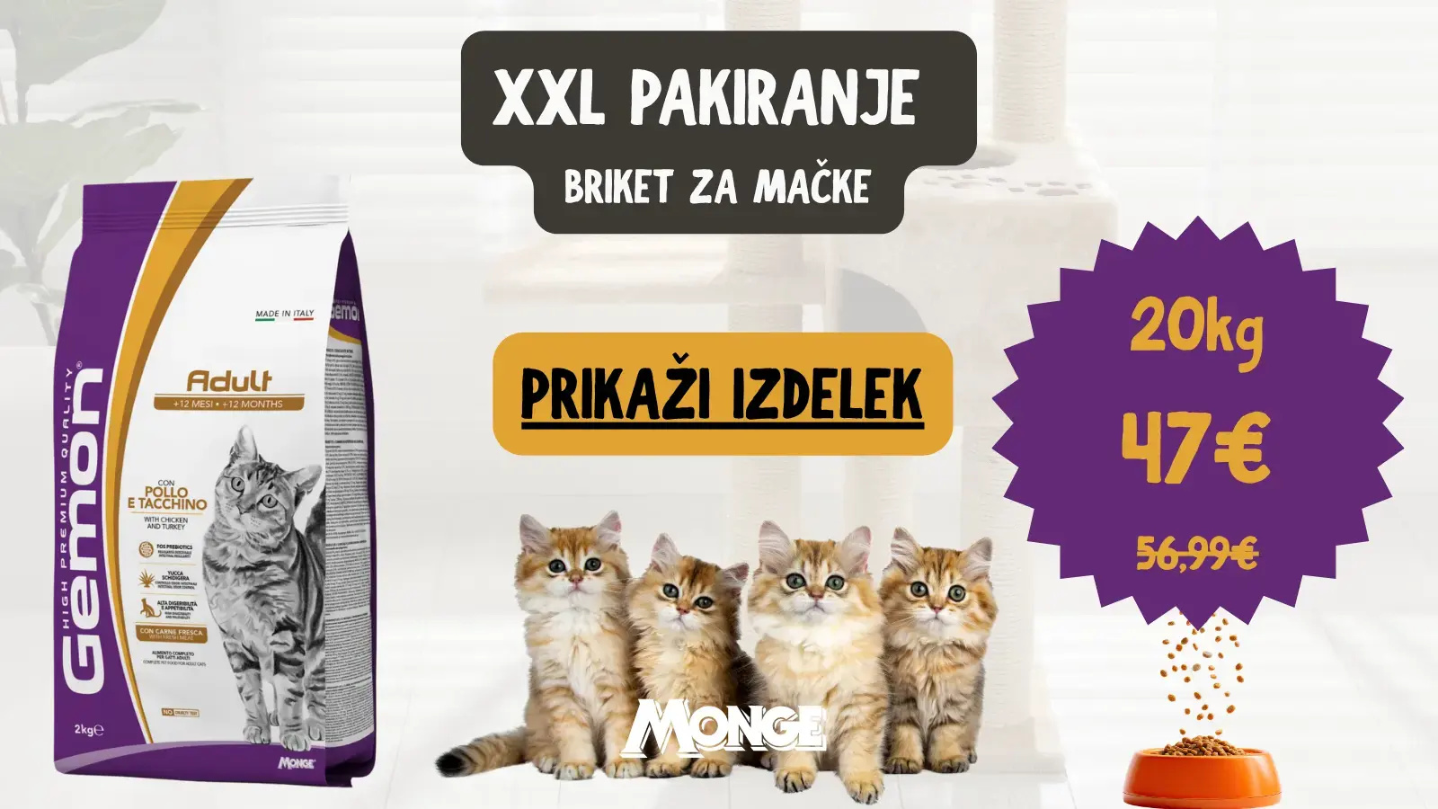 XLL pakiranje priket za mačke